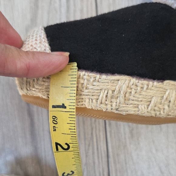 Black Espadrille Wedge Sandals with Ankle Straps 10 - Picture 5 of 8